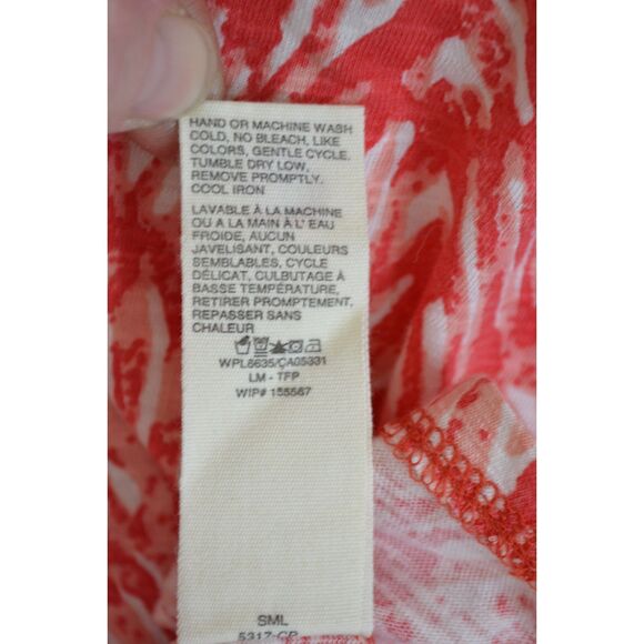 Woolrich Women's XL Red Abstract Print Sleeveless Split Back Top - Picture 10 of 11